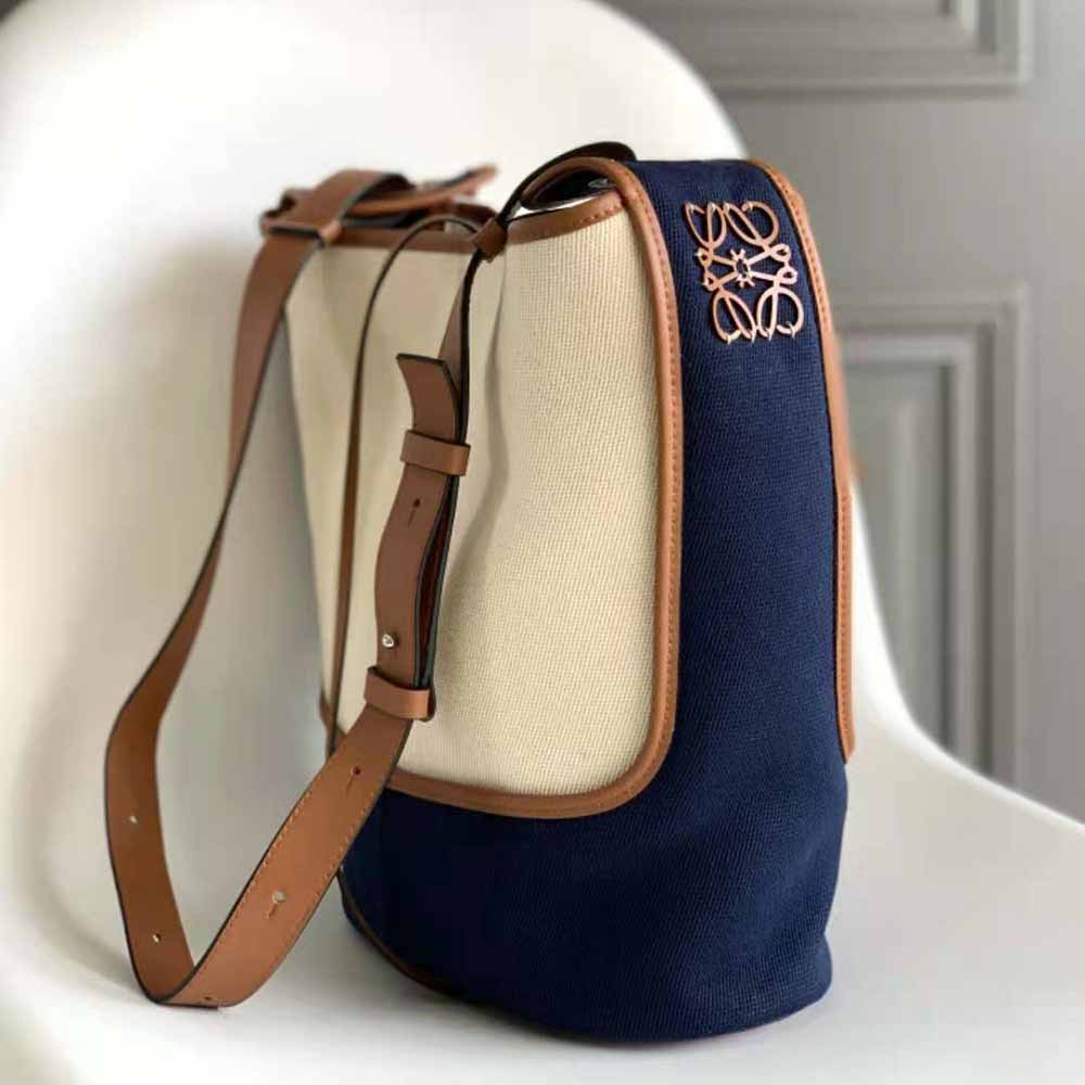 TÚI Loewe Hobo Bag in Canvas and Calfskin