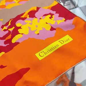 KHĂN Dior Women D-Wood Square Scarf Multicolor Silk Twill-Blue