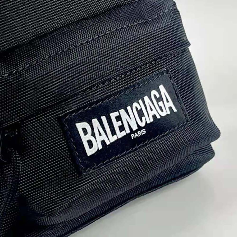 BALO BALENCIAGA  Oversized Mini Backpack in Black/White Recycled Nylon