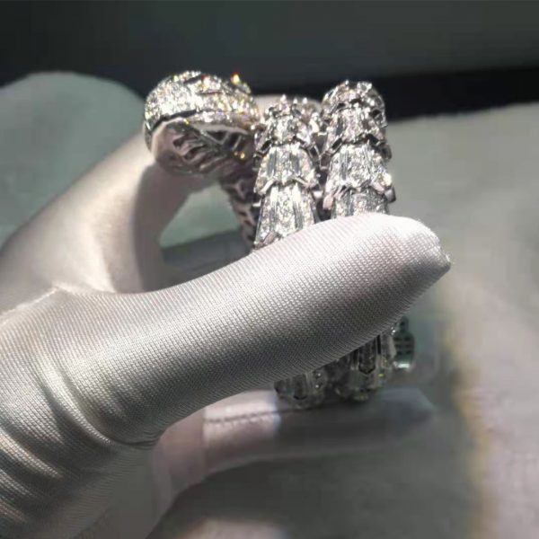 Vòng tay BVLGARI Serpenti Full Pave vàng trắng 18K