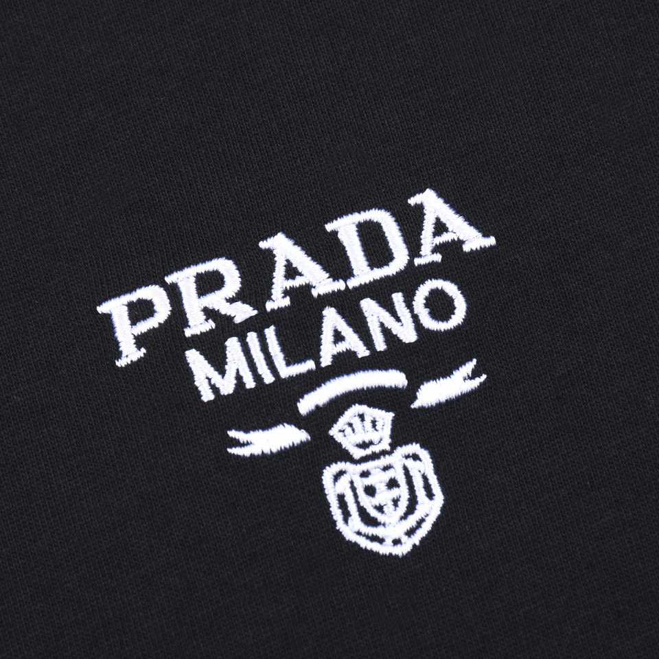ÁO PRADA print cotton jersey T-shirt
