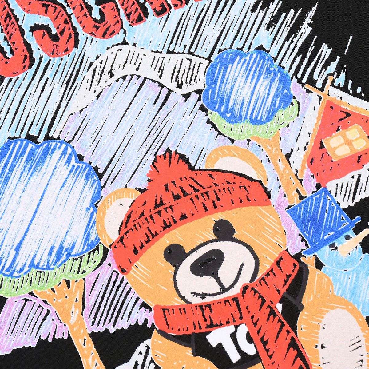ÁO MOSCHINO print cotton jersey T-shirt