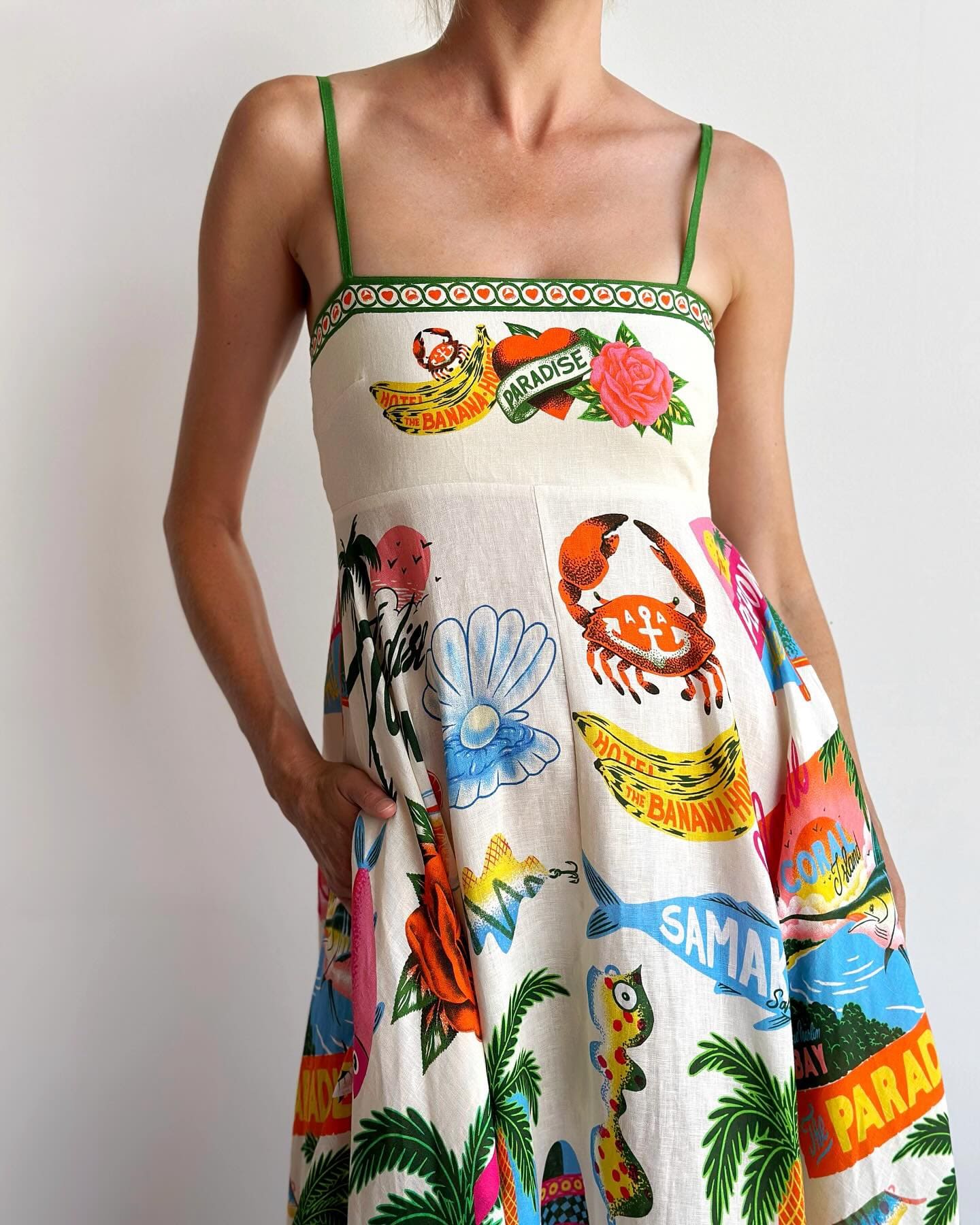 VÁY ALEMAIS HAI DÂY THE PARADISE INN IN LINEN High Classy