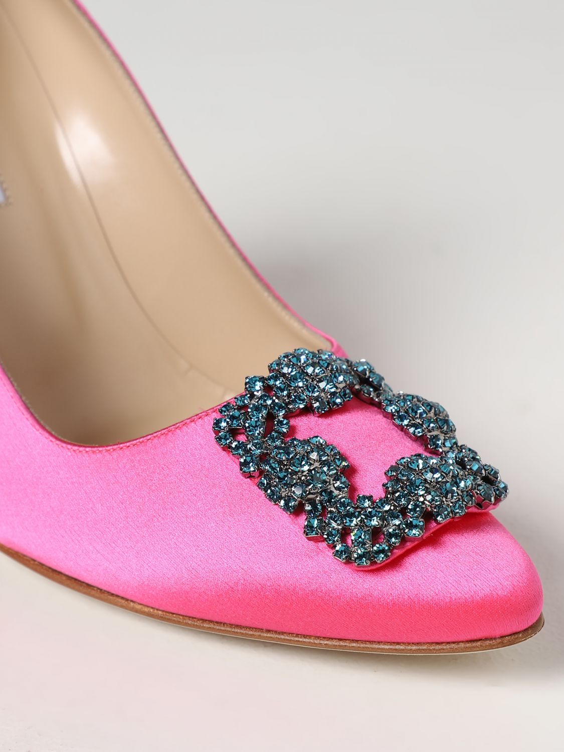 GIÀY MANOLO BLAHNIK Pink satin pumps shoes