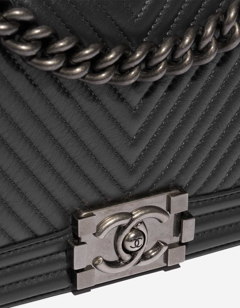 TÚI Chanel Boy Medium Lamb Dark Grey