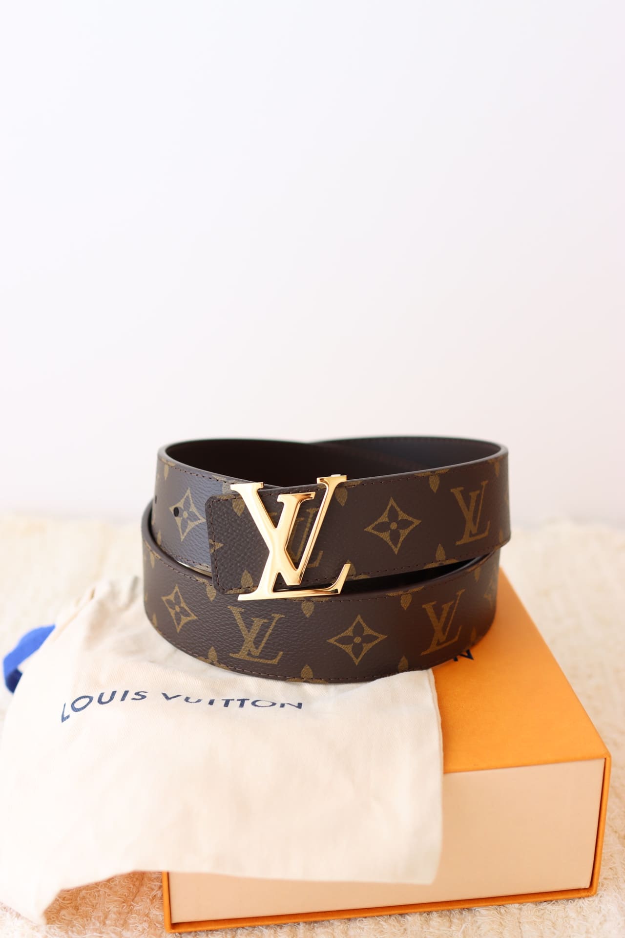 DÂY LƯNG LOUIS VUITTON LV BROWN MONOGRAM Khóa vàng