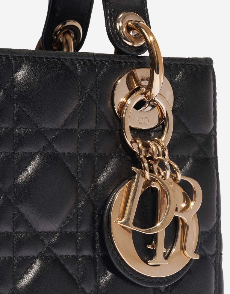 TÚI DIOR Lady Small Lamb Black