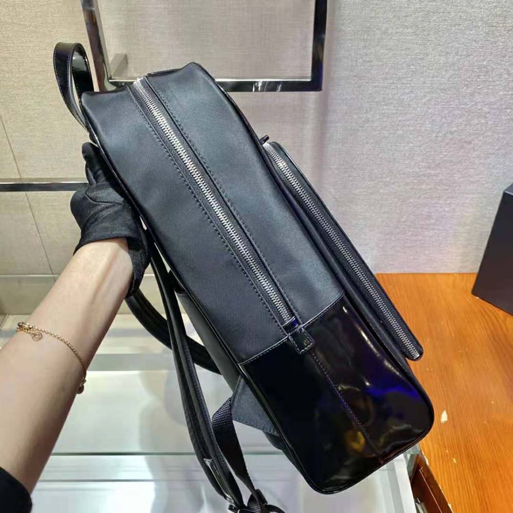 BALO Prada Re-Nylon and Leather Backpack-Black
