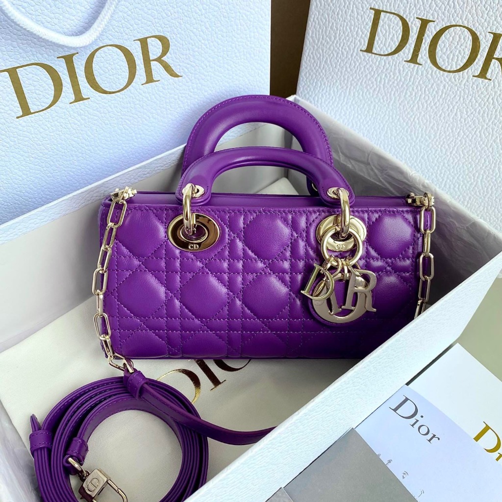 TÚI CHRISTIAN DIOR Lady D-Joy Bag Bright Purple Cannage Lambskin