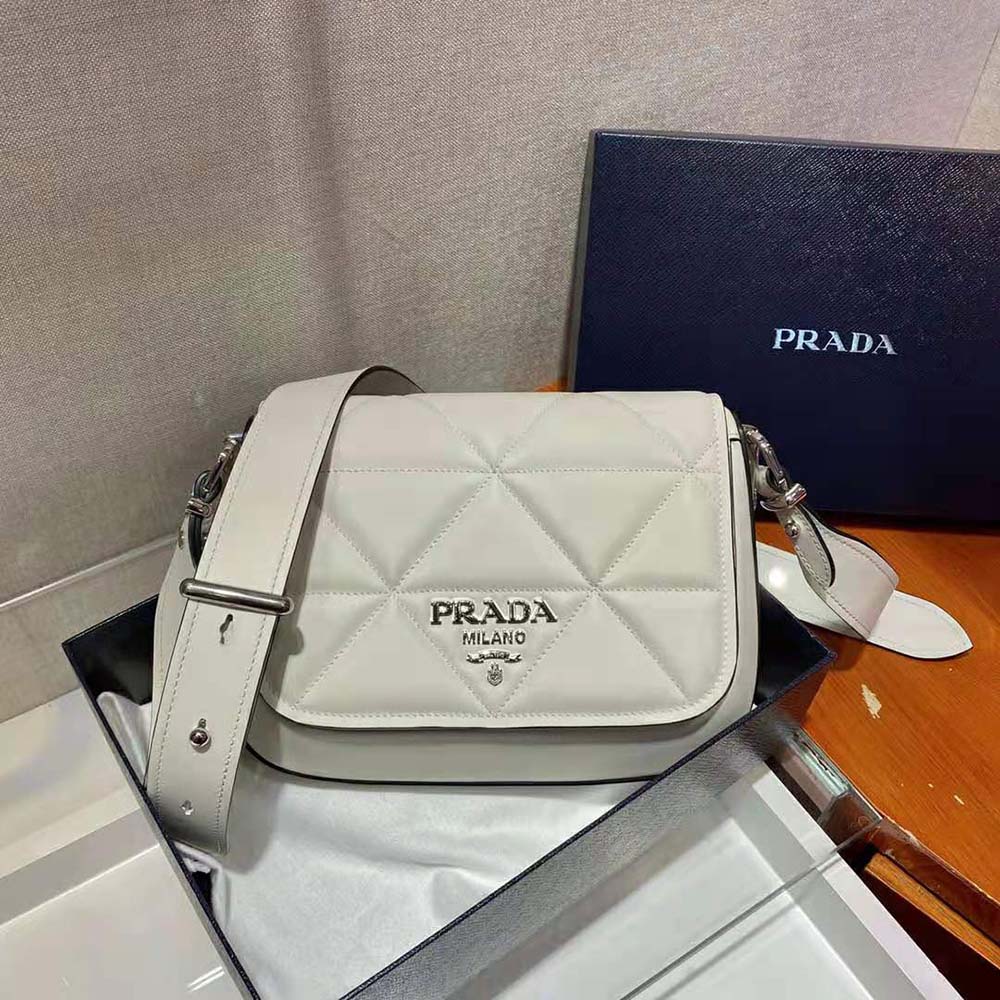TÚI Prada Women Spectrum Leather Bag-White