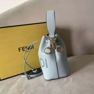 TÚI Fendi Women Mon Tresor Light Blue Leather Mini Bag
