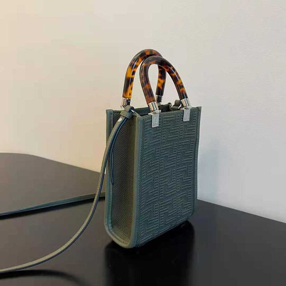 TÚI Fendi Mini Sunshine Shopper FF Fabric Mini-Bag
