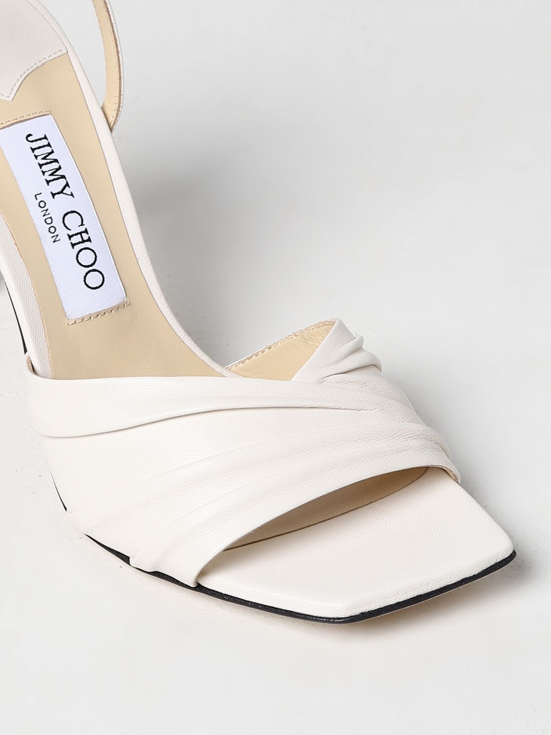 GIÀY JIMMY CHOO White heeled sandals shoes