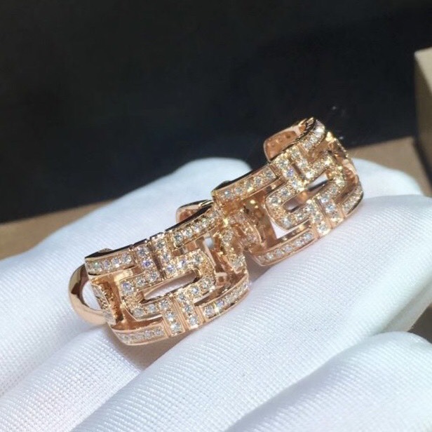BÔNG TAI BVLGARI PARENTESI AND DIAMOND ROSE GOLD 18K