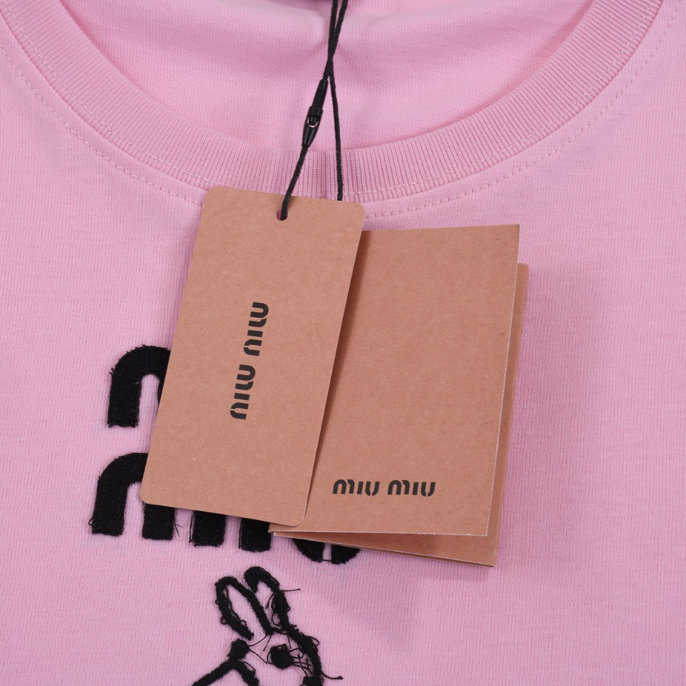 ÁO MIU MIU T SHIRT PINK