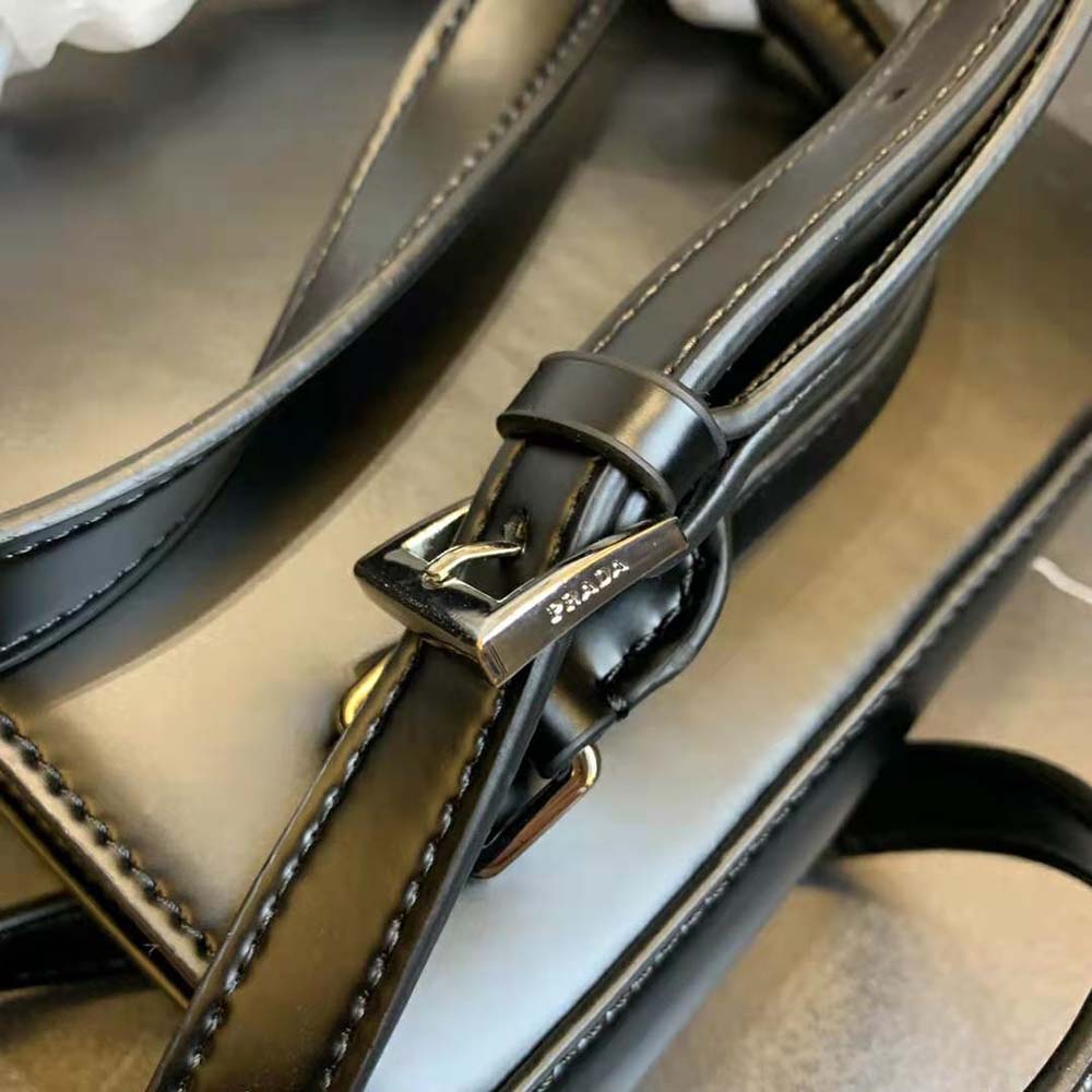 TÚI Prada Brushed Leather Tote-Black