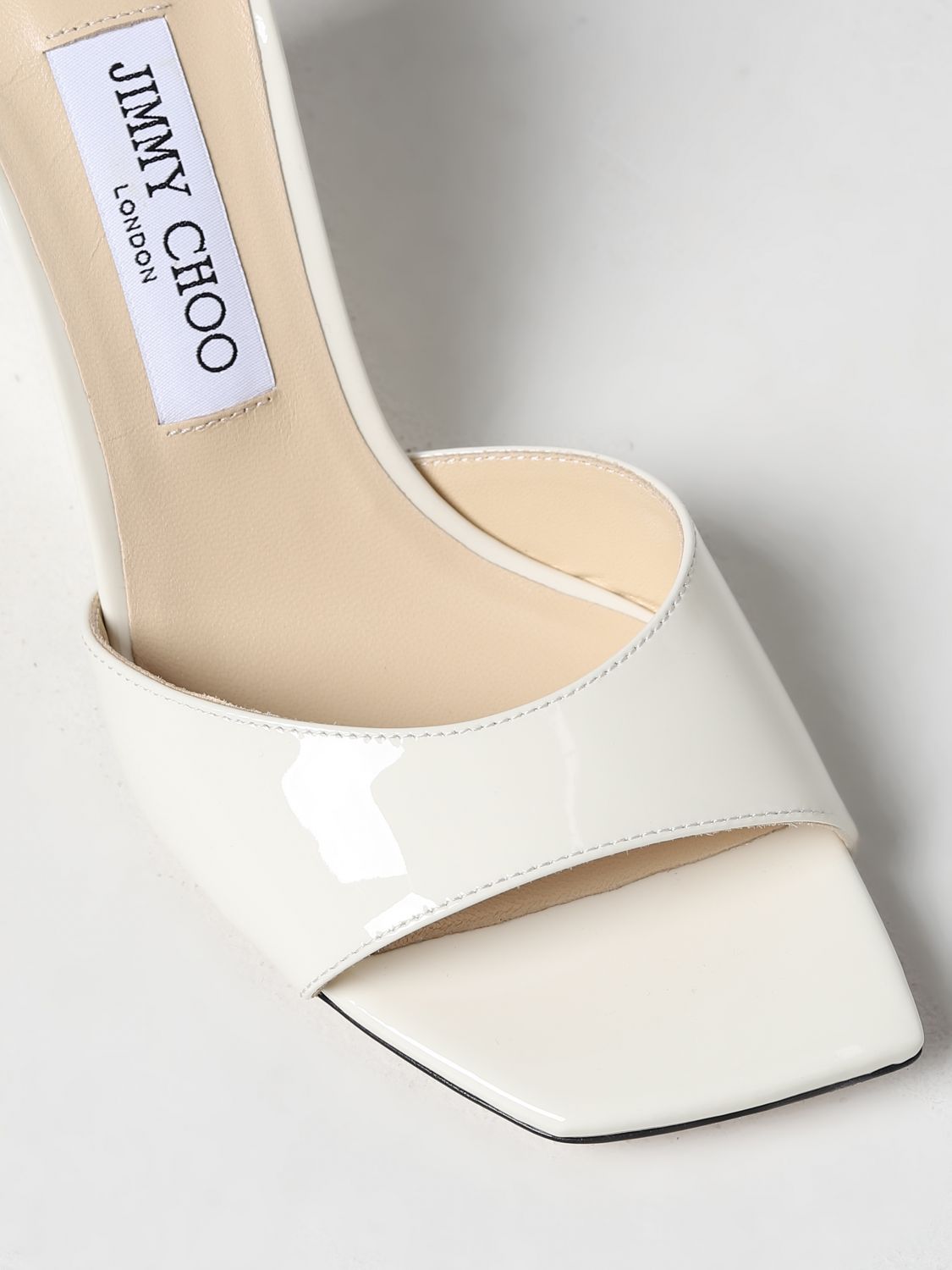 GIÀY JIMMY CHOO White heeled sandals shoes