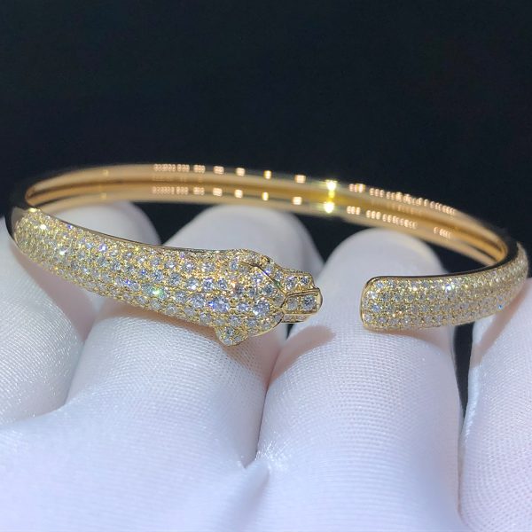 Vòng tay Cartier Panthère de Cartier Kim cương ngọc lục bảo vàng hồng 18K