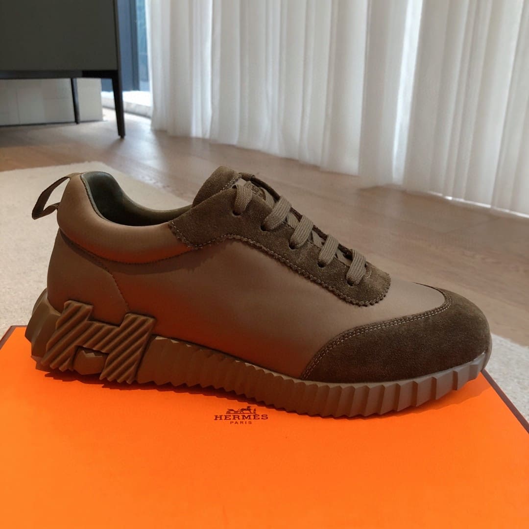 GIÀY HERMES BOUNCING SNEAKER LOW SPORTS DARK CAFE