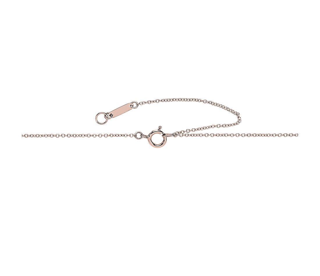 Dây chuyền vàng hồng 18K Au750 Pink Moissanite Diamond  Round Solitaire Pendant Necklace