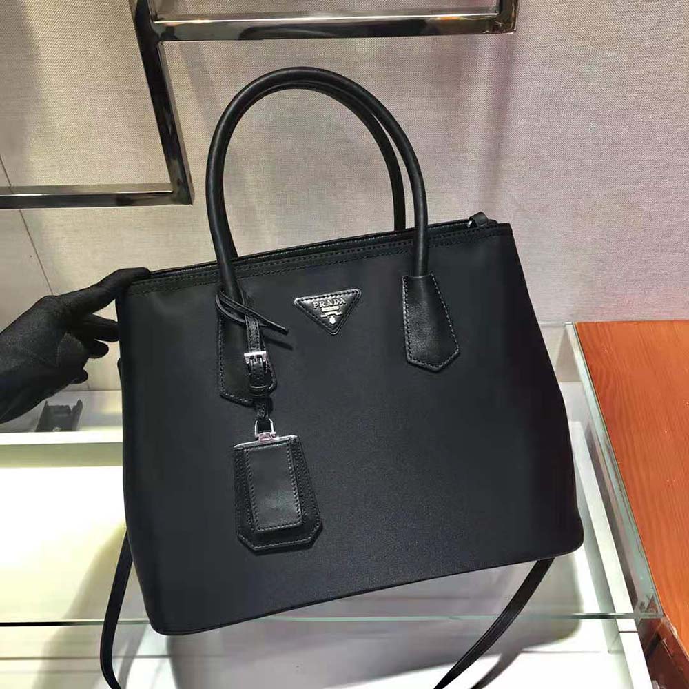 TÚI Prada Nylon Tote with Embroidered Logo
