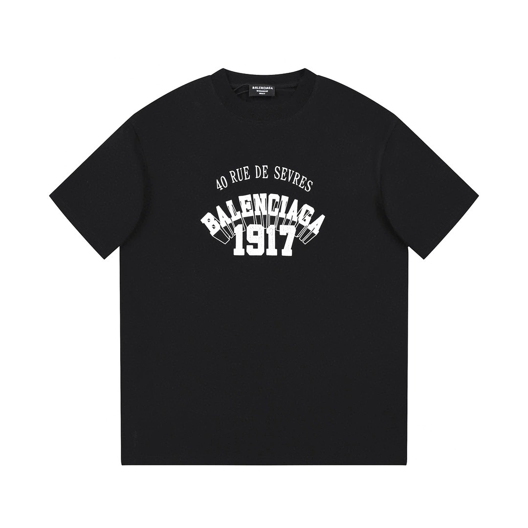 ÁO BALENCIAGA print cotton jersey T-shirt