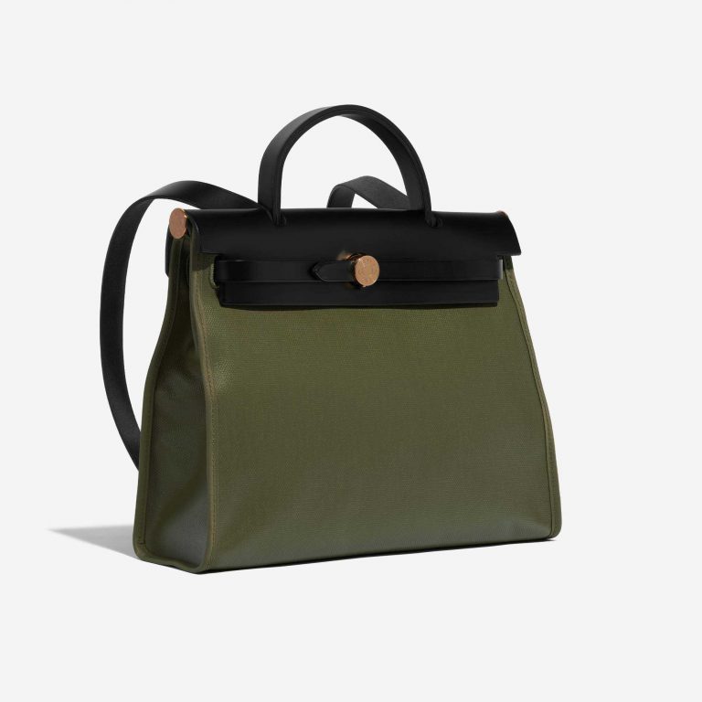 TÚI Hermès Herbag 31 Toile  Vache Hunter Lichen Ecru Black
