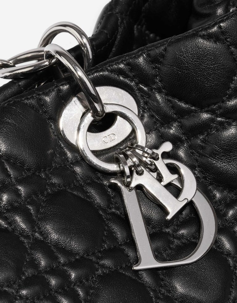 TÚI DIOR Shopper Medium Lamb Black da cừu