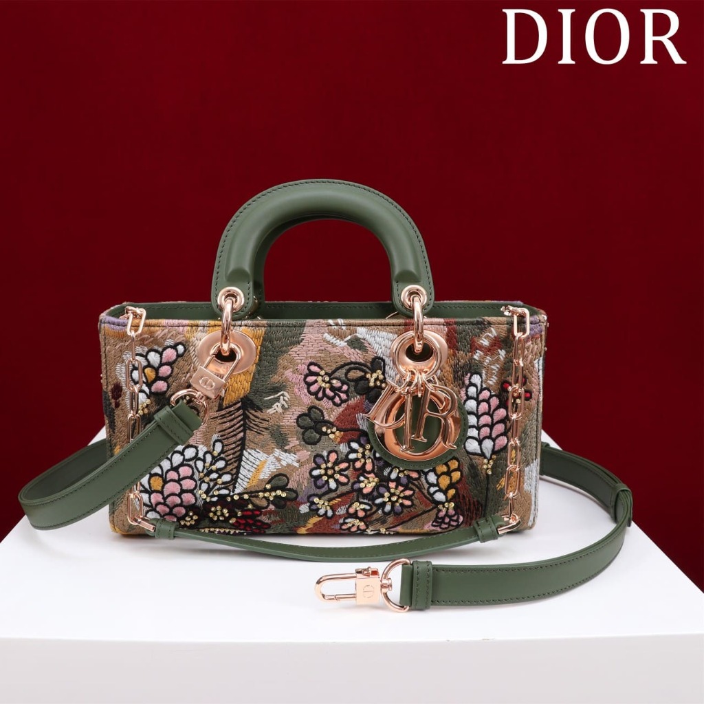 TÚI CHRISTIAN DIOR Lady-Joy embroidery flower colorful