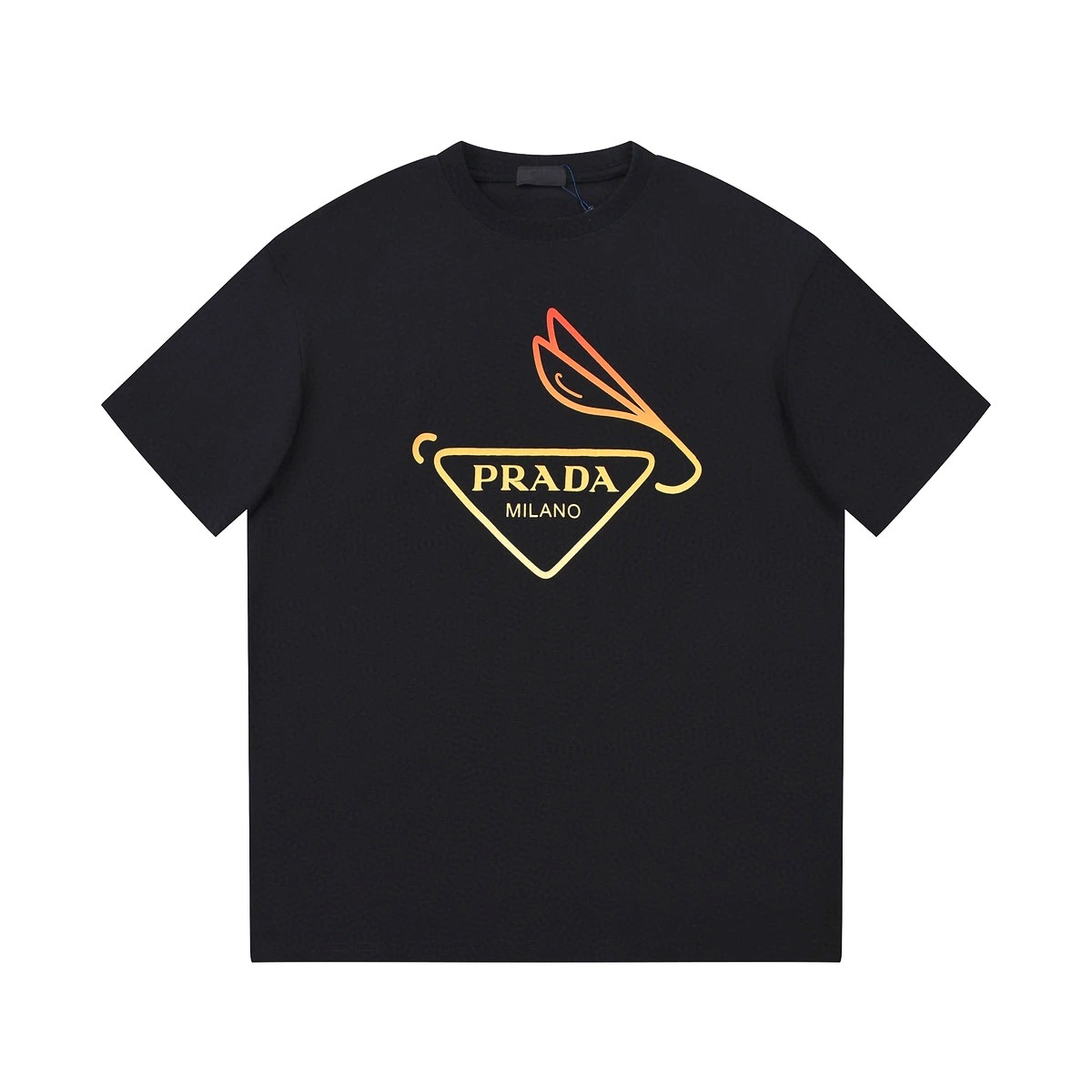 ÁO PRADA MILANO print cotton jersey T-shirt