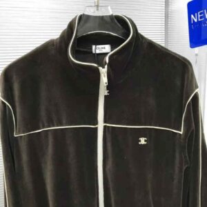 ÁO Celine Women Triomphe Jersey Sweatshirt in Velvet