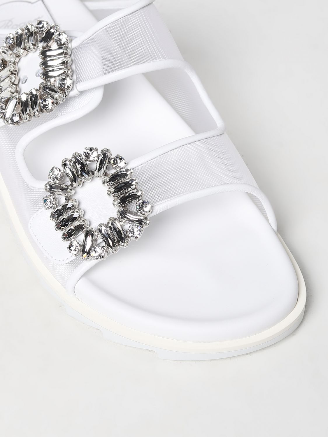 GIÀY ROGER VIVIER Black flat sandals shoes