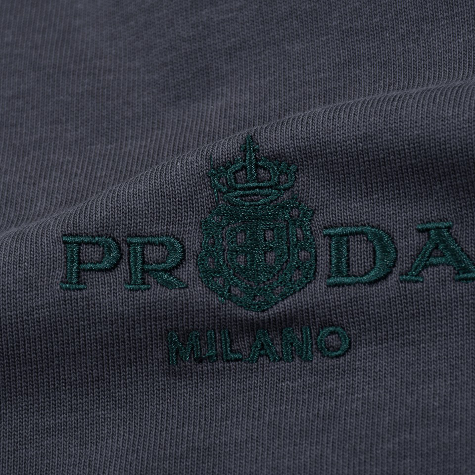 ÁO PRADA print cotton jersey T-shirt