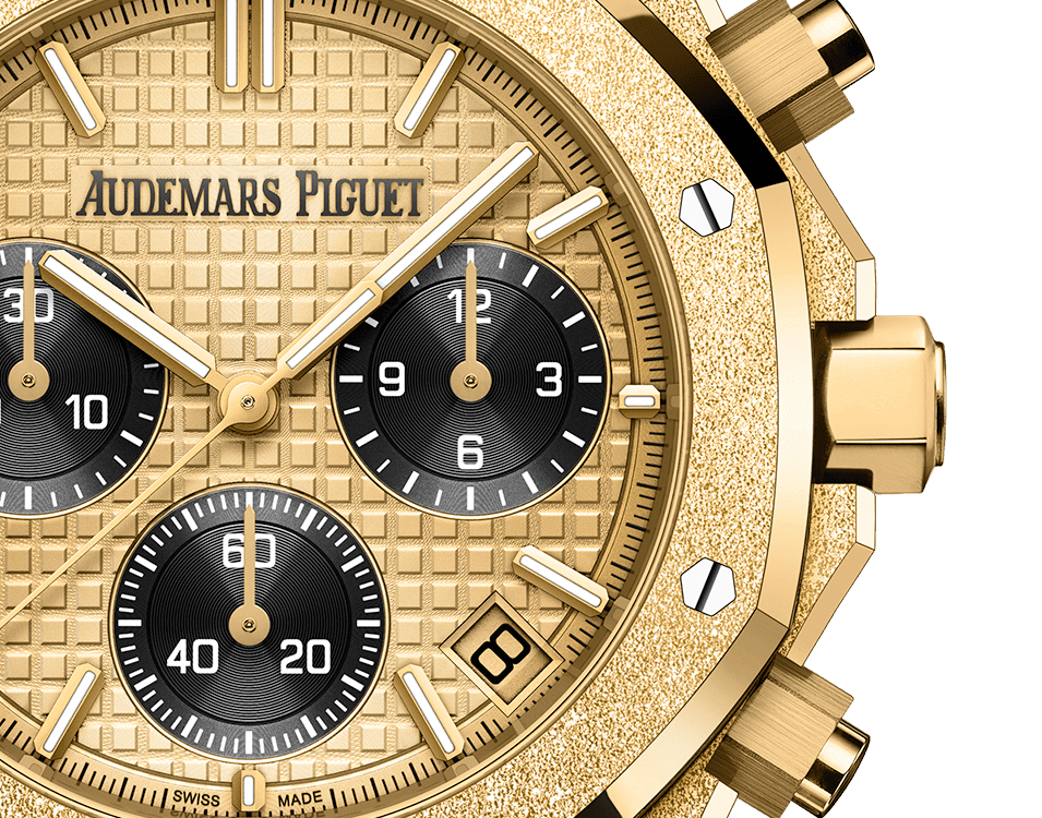 Đồng hồ Ademars Piguet Royal Oak Selfwinding Chronograph Frosted mặt số màu vàng gold
