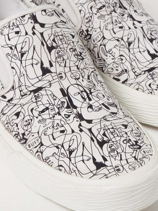 GIÀY CELINE SLIP ON PRINTED CANVAS