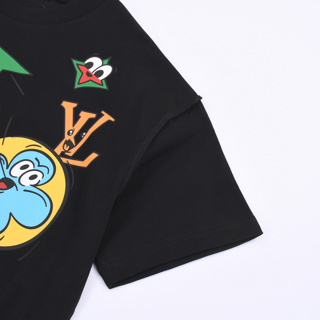 ÁO LOUIS VUITTON print cotton jersey T-shirt