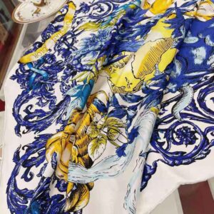 KHĂN Dior Women Le Monde Square Scarf Multicolor Silk Twill