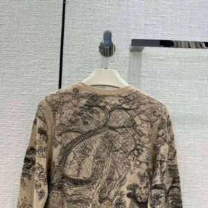 ÁO Dior Chez Moi Embroidered Sweater Hazelnut Cashmere