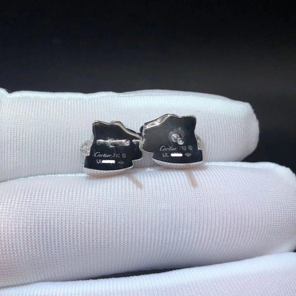 Bông tai Cartier kim cương 0.77ct Panthere de Cartier vàng trắng 18K