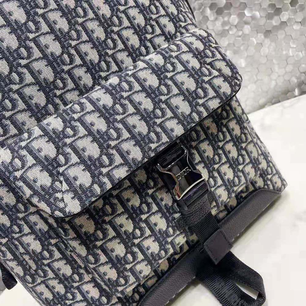 BALO Dior Explorer Backpack Beige and Black Dior Oblique Jacquard