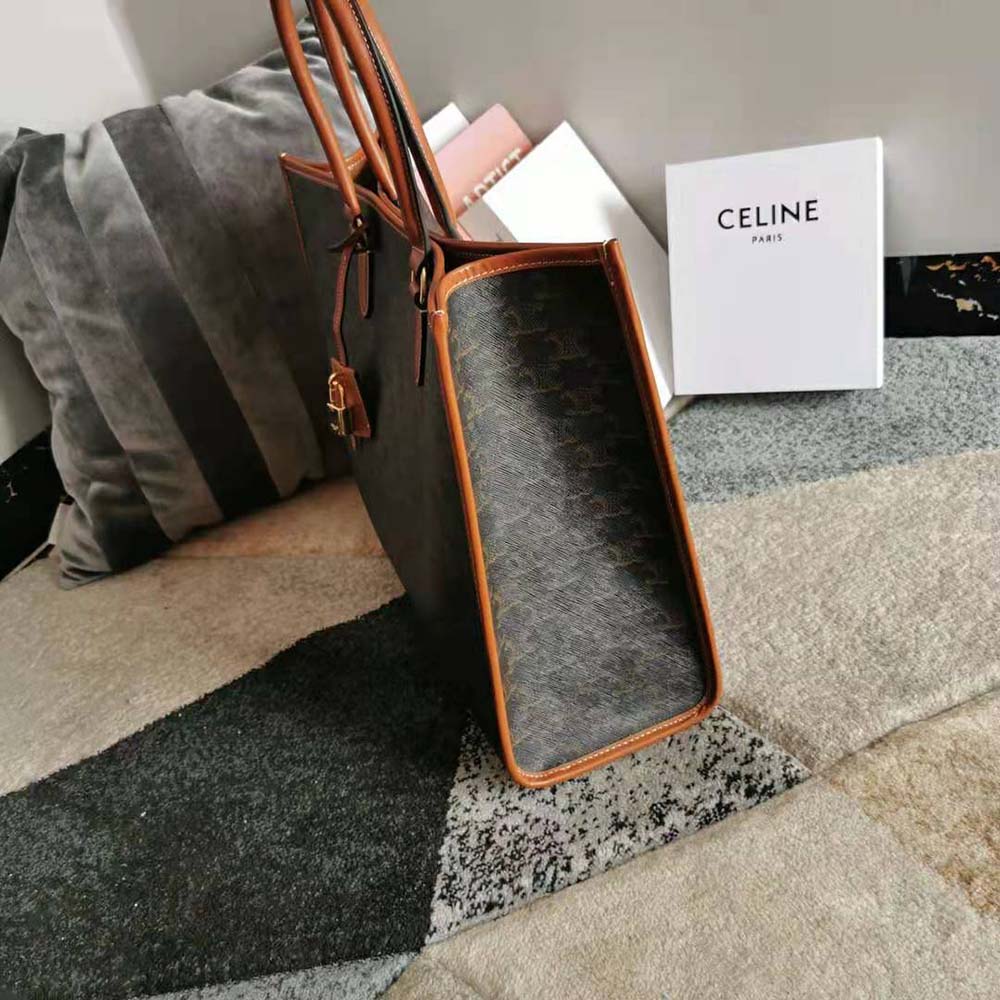TÚI Celine Horizontal Cabas in Triomphe Canvas and Calfskin
