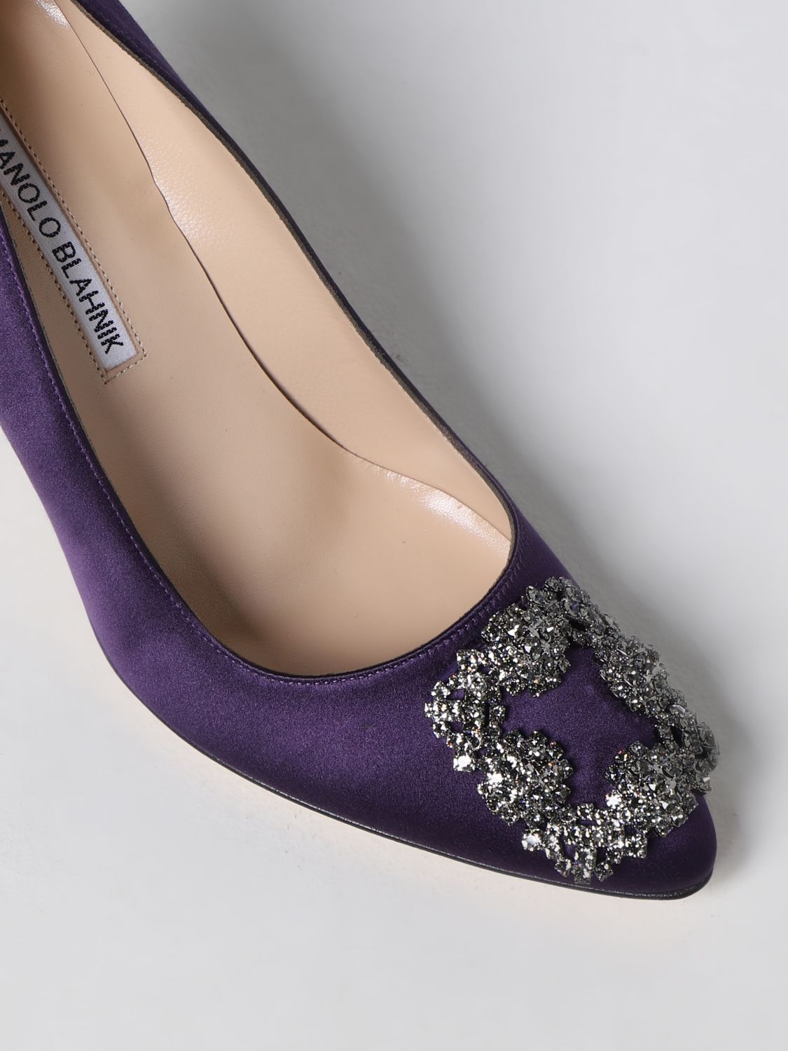 GIÀY MANOLO BLAHNIK Violet satin pumps shoes