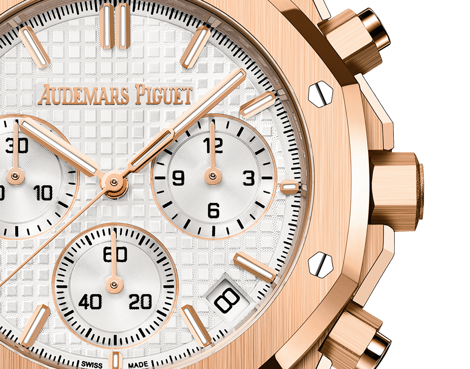 Đồng hồ Audemars Piguet Royal Oak Chronograph Gold mặt số màu trắng