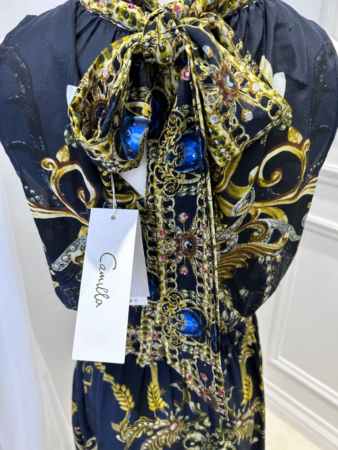 VÁY CAMILLA V NECK SHORT SLEEVE LONG DRESS High Classy