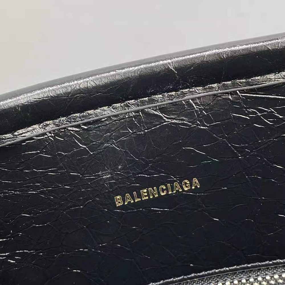 TÚI Balenciaga Women Barbes Medium East-West Shopper Bag in Black