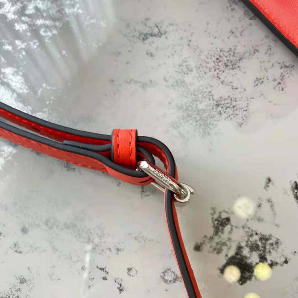 TÚI Fendi Women Peekaboo ISeeU Petite Orange Padded Nappa Leather Bag