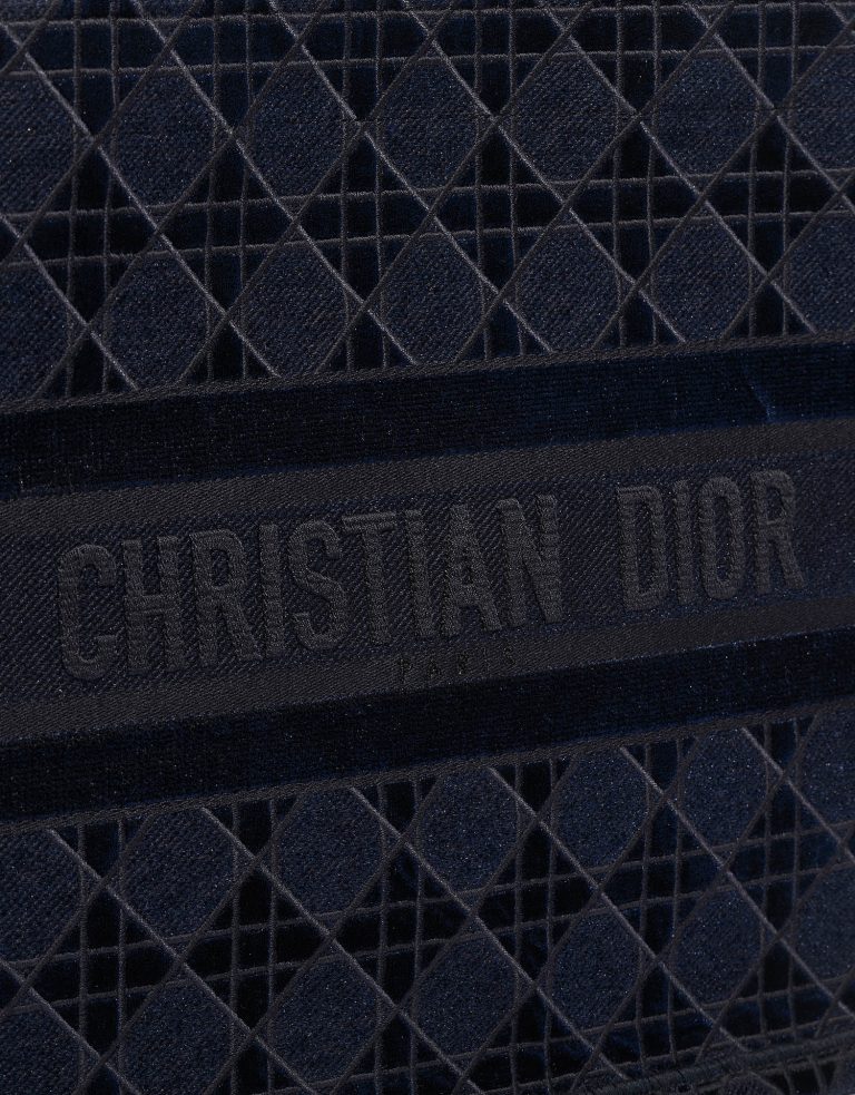 TÚI DIOR Book Tote Medium Canvas Velvet Navy Blue