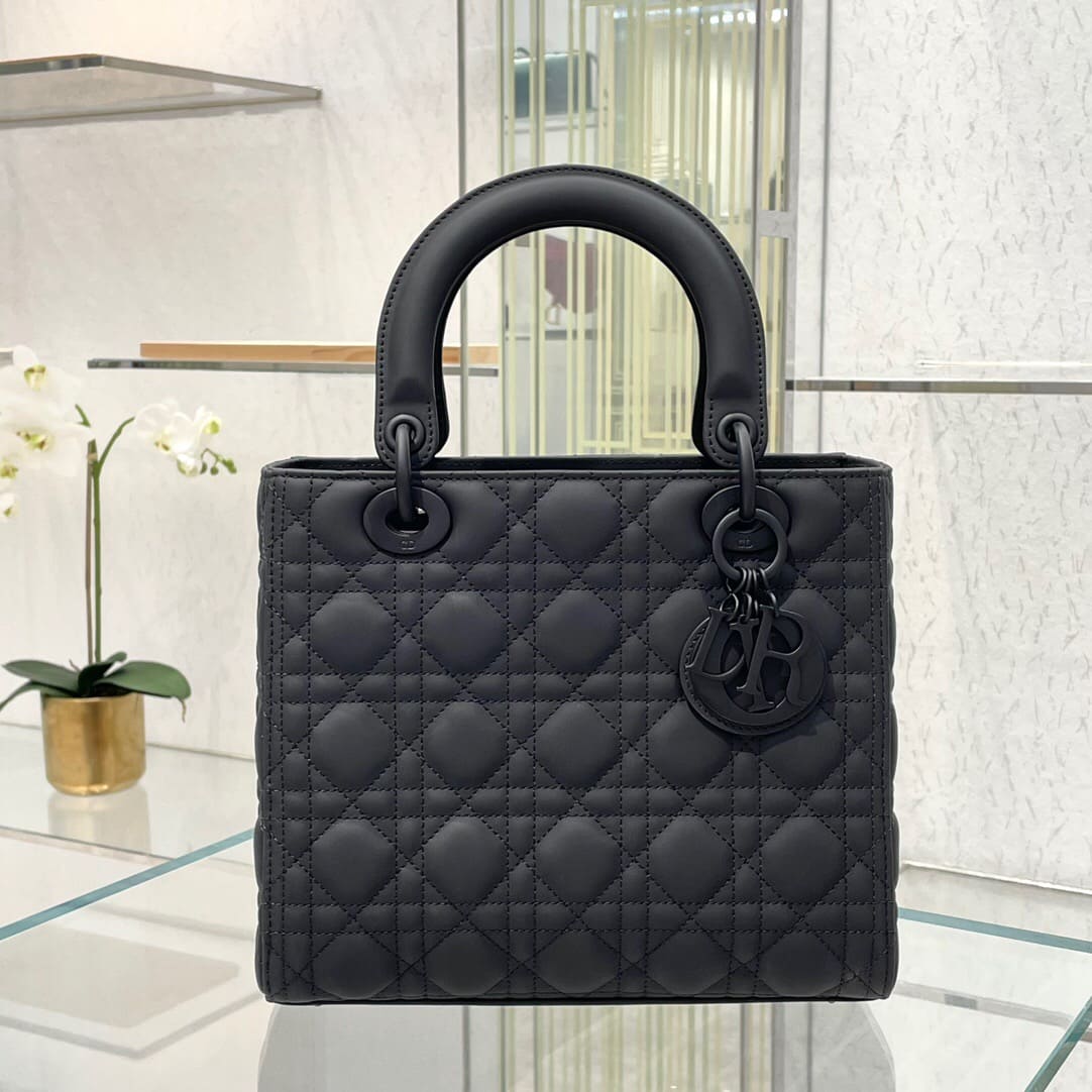 TÚI CHRISTIAN DIOR Lady Dior Bag Black Cannage Lambskin Top Quality