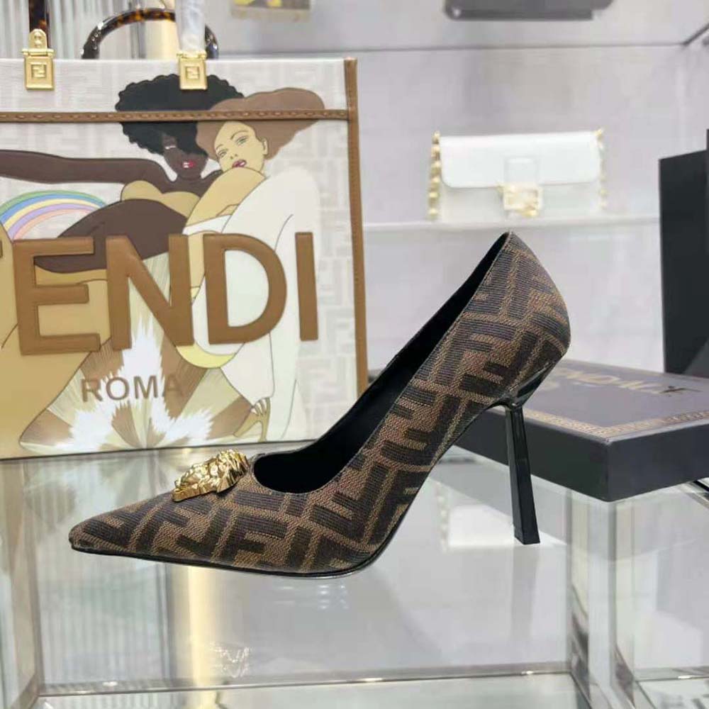 GIÀY FENDACE FF Jacquard Pumps SS2022