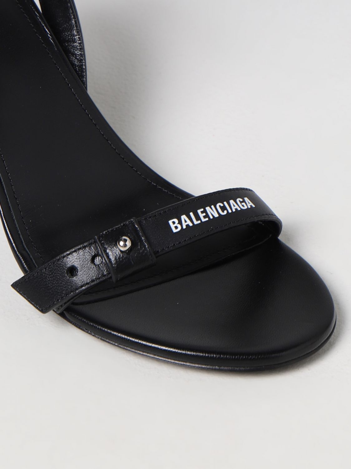 GIÀY BALENCIAGA Black Afterhour leather sandals shoes